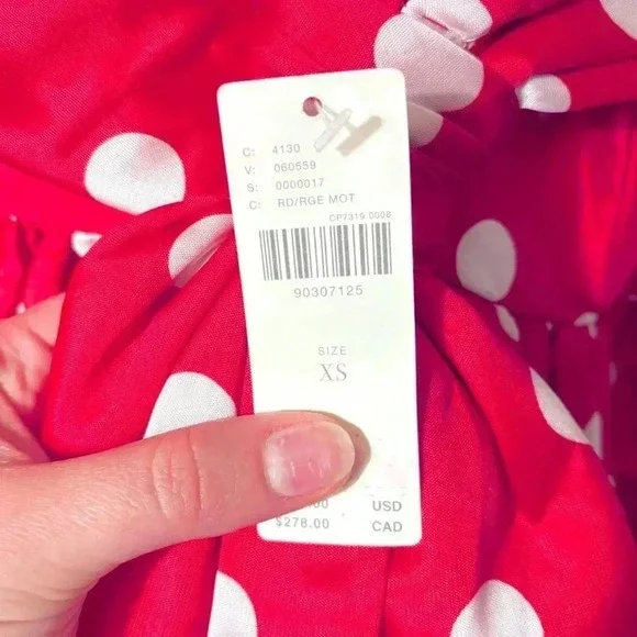 NWT Anthropologie ATSU Sally Red Polka Dot Bow Midi Dress Size XS NWT Anthropologie ATSU Sally Red Polka Dot Bow Midi Dress Size XS
